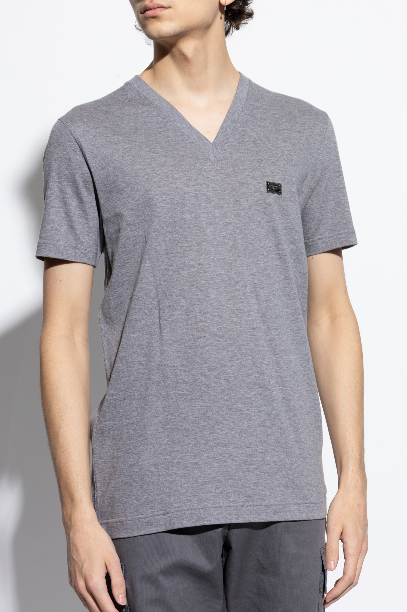 Grey V-neck T-shirt Dolce & Gabbana - Vitkac Canada